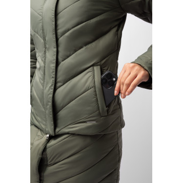 Aurora Damen-Daunenjacke Horze mit abnehmbarem Rock Grüner Käfer Aurora Damen-Daunenjacke Horze mit abnehmbarem Rock Grüner Käfer