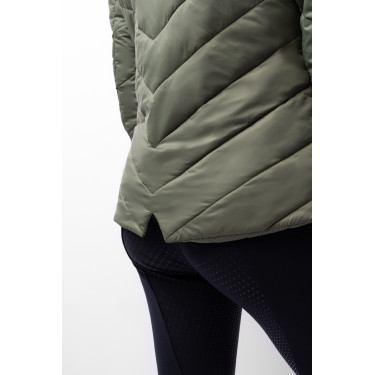 Aurora Damen-Daunenjacke Horze mit abnehmbarem Rock Grüner Käfer Aurora Damen-Daunenjacke Horze mit abnehmbarem Rock Grüner Käfer