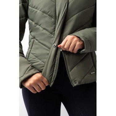 Aurora Damen-Daunenjacke Horze mit abnehmbarem Rock Grüner Käfer Aurora Damen-Daunenjacke Horze mit abnehmbarem Rock Grüner Käfer