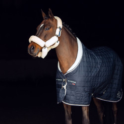 Halfter Alaska mit Kunstfell B Vertigo Dunkelmarineblau