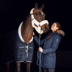 Halfter Alaska mit Kunstfell B Vertigo Dunkelmarineblau