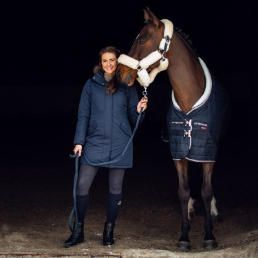 Halfter Alaska mit Kunstfell B Vertigo Dunkelmarineblau