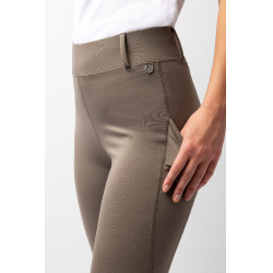 Reitleggings mit Vollbesatz Grip Horze Dea, Damen Morchelbraun