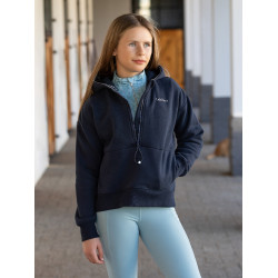 LeMieux Kapuzenpullover mit Halbreißverschluss Esme Young Rider Hettie Marine altes Modell Marineblau