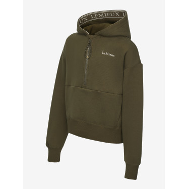 LeMieux Kapuzenpullover mit Halbreißverschluss Esme Young Rider Hettie Alpin Braun
