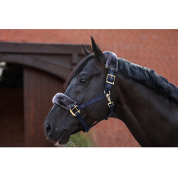 Bucas Show-Line Halfter Marine / Grau Blau