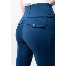 Hybride Thermo-Leggings Horze Anya Full Grip Tiefseeblau Hybride Thermo-Leggings Horze Anya Full Grip Tiefseeblau