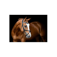 Bridon Montar Lyon 8-Fig gegerbtes Leder Schwarz