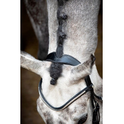 Trense Montar Normandie Deluxe gegerbtes Leder Schwarz