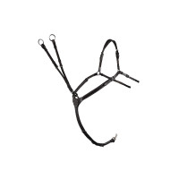 Collier de chasse martingale Montar cuir tanné Noir