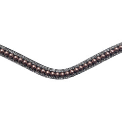 Frontal Montar Perlen Roségold Braun