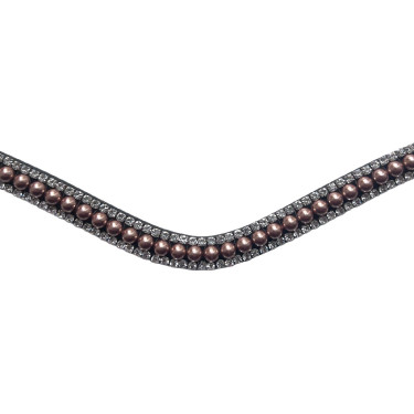 Frontal Montar Perlen Roségold Braun