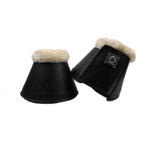 Gamaschen Montar aus glattem PU-Leder Schwarz