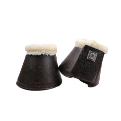 Gamaschen Montar aus glattem PU-Leder Braun