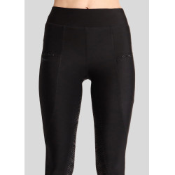 Damen-Reitleggings Montar Linnea Full Grip Schwarz