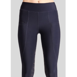 Damen-Reitleggings Montar Linnea Full Grip Marine Marineblau