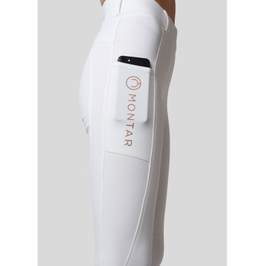 Leggings Montar Michelle Logo Full Grip Damen Weiß / Roségold Weiß Leggings Montar Michelle Logo Full Grip Damen Weiß / Roségold Weiß