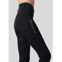 Leggings Montar Michelle Logo Full Grip Damen Schwarz / Roségold