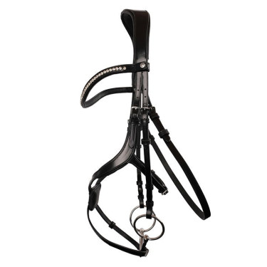 8-förmiges Reithalfter Montar Fair Schwarz