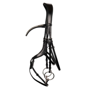 8-förmiges Reithalfter Montar Fair Schwarz