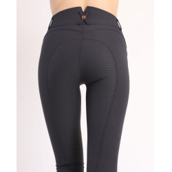 Montar Molly Yati Damenreithose mit hohem Bund und Full-Grip Marine / Roségold Marineblau