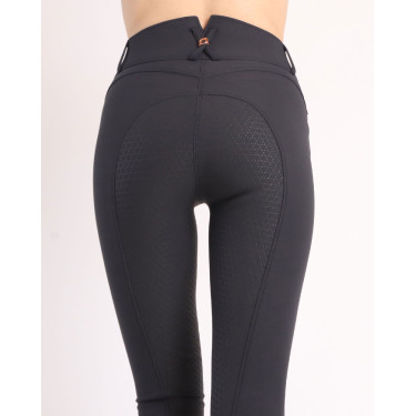 Montar Molly Yati Damenreithose mit hohem Bund und Full-Grip Marine / Roségold Marineblau