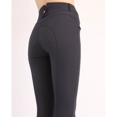 Montar Molly Yati Damenreithose mit hohem Bund und Full-Grip Marine / Roségold Marineblau