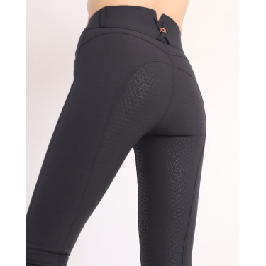 Montar Molly Yati Damenreithose mit hohem Bund und Full-Grip Marine / Roségold Marineblau