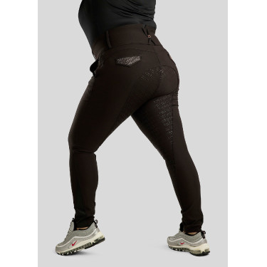 Montar High Waist Reithose Briella Crystal Roségold Curve Full Grip Damen Schwarz