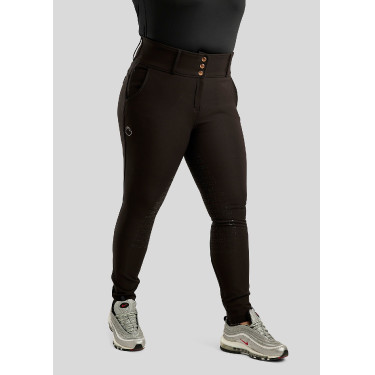 Montar High Waist Reithose Briella Crystal Roségold Curve Full Grip Damen Schwarz
