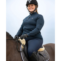 Montar High Waist Reithose Briella Crystal Roségold Curve Full Grip Damen Marine Marineblau