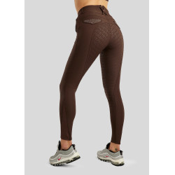 Montar High Waist Reithose Briella Crystal Roségold Curve Full Grip Damen Braun