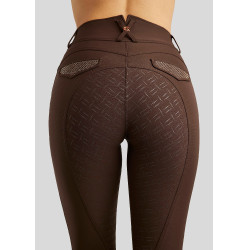 Montar High Waist Reithose Briella Crystal Roségold Curve Full Grip Damen Braun