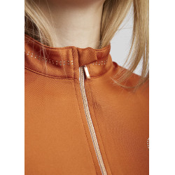 Trainingspolo Montar MoEverline langarm Damen Bronze Braun