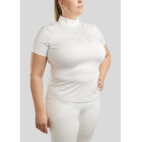 Polo de concours Montar crystal clair femme Blanc