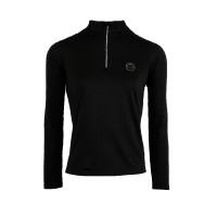 Wettkampf-Poloshirt Montar Everly Crystal Logo Langarm Damen Schwarz Wettkampf-Poloshirt Montar Everly Crystal Logo Langarm Damen Schwarz