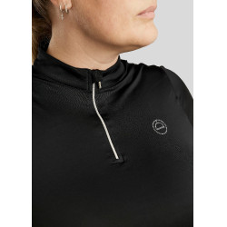 Turnier-Poloshirt Montar Everly Curve Damen Schwarz