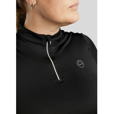 Turnier-Poloshirt Montar Everly Curve Damen Schwarz