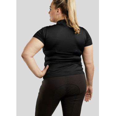 Turnier-Poloshirt Montar Everly Curve Damen Schwarz