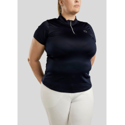 Turnier-Poloshirt Montar Everly Curve Damen Marine Marineblau