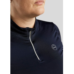 Turnier-Poloshirt Montar Everly Curve Damen Marine Marineblau