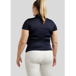 Turnier-Poloshirt Montar Everly Curve Damen Marine Marineblau