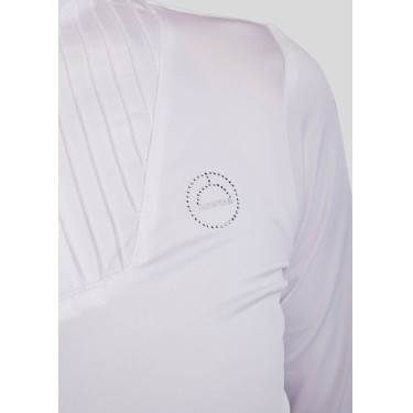 Wettkampf-Poloshirt Montar MoRosie langarm Damen Weiß Wettkampf-Poloshirt Montar MoRosie langarm Damen Weiß