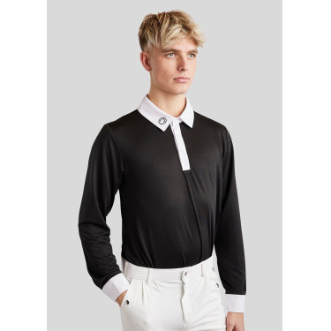 Wettkampf-Poloshirt Montar MoWill langarm Damen Schwarz