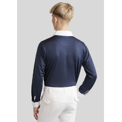 Wettkampf-Poloshirt Montar MoWill langarm Damen Dunkelmarine Blau