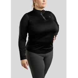 Polo Montar Briella Langarm Crystal Roségold Curve Damen Schwarz