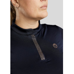 Polo Montar Briella Langarm Crystal Roségold Curve Damen Marine Marineblau