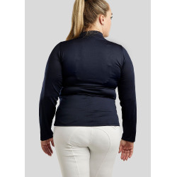 Polo Montar Briella Langarm Crystal Roségold Curve Damen Marine Marineblau