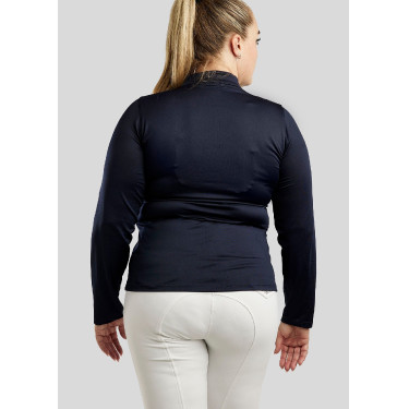 Polo Montar Briella Langarm Crystal Roségold Curve Damen Marine Marineblau