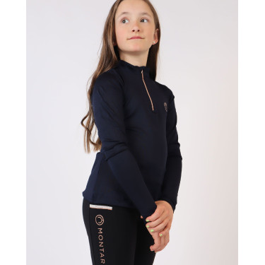 Polo Montar Everly enfant manches longues rose gold Marine Polo Montar Everly enfant manches longues rose gold Marine